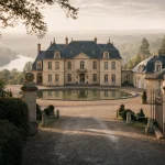 Chateau dammarie les lys : Château des Vives-Eaux avec bassin ovale