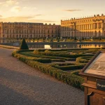 Le plus grand château de france à Versailles, photo golden hour
