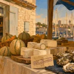 Art de vivre poitou charentes : marché couvert en Charente, huîtres et fromages