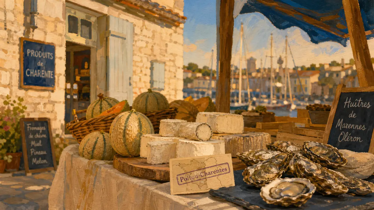 Art de vivre poitou charentes : marché couvert en Charente, huîtres et fromages