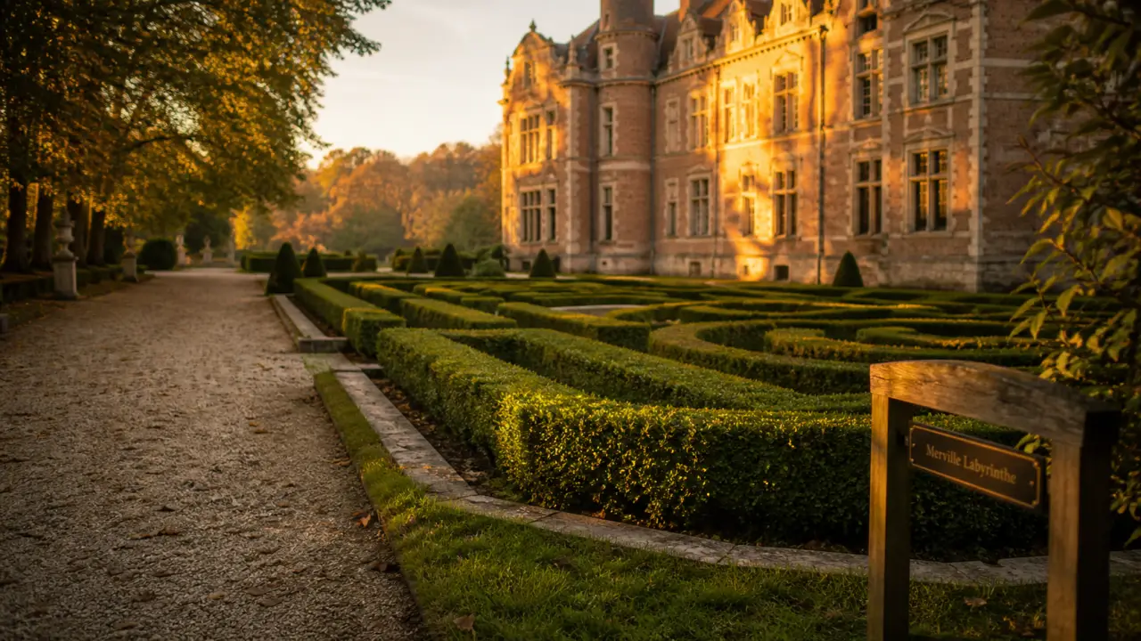 Chateau a visiter toulouse : Château de Merville labyrinthe de buis