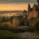 Château de Montréal en Dordogne : remparts et jardins à Issac
