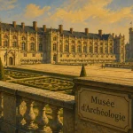 Chateau de st germain en lay, Grande Terrasse et façades Renaissance, vue en plongée
