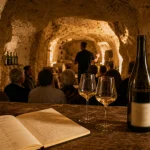 Dégustation vin tours en caves troglodytes, table et verres