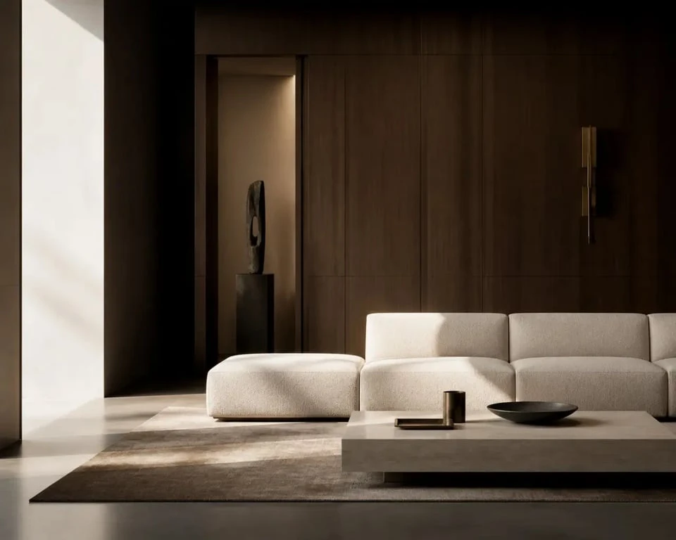 Intérieur luxury design art de vivre aux matières nobles et lumière douce