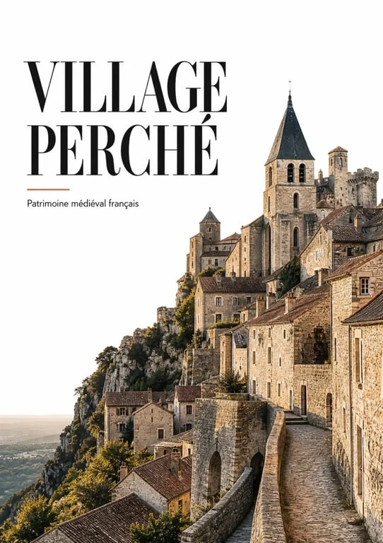 Villages medieval en France avec remparts et ruelles pavées