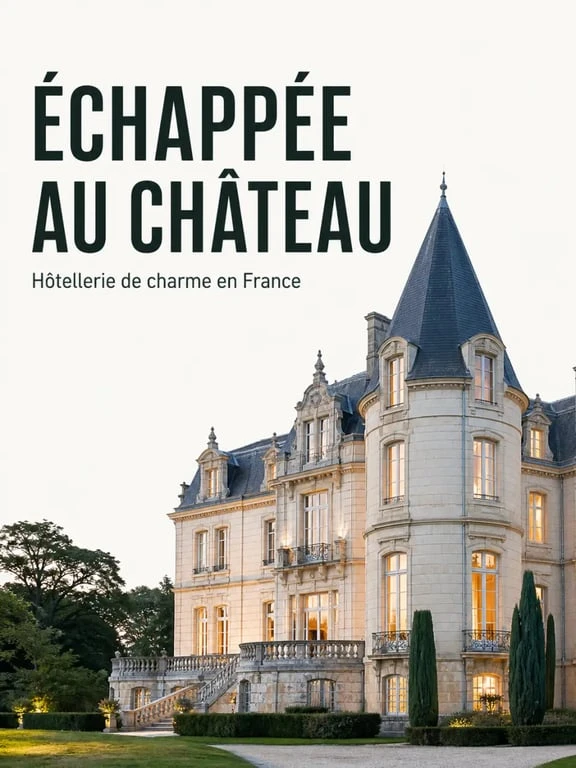 Dormir au chateau dans un château-hôtel français au crépuscule