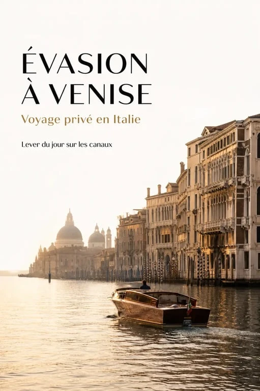 Voyage luxe italie à Venise avec palais sur les canaux et bateau privé