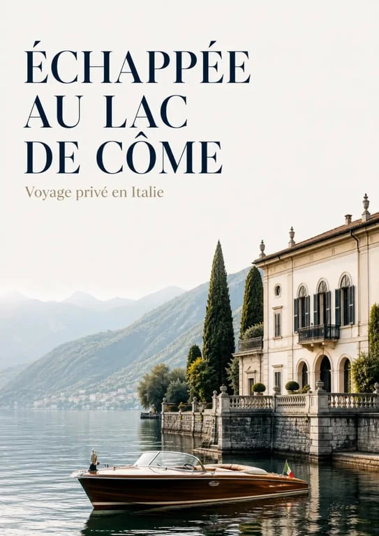 Voyage luxe italie au lac de Côme avec villa élégante et bateau privé