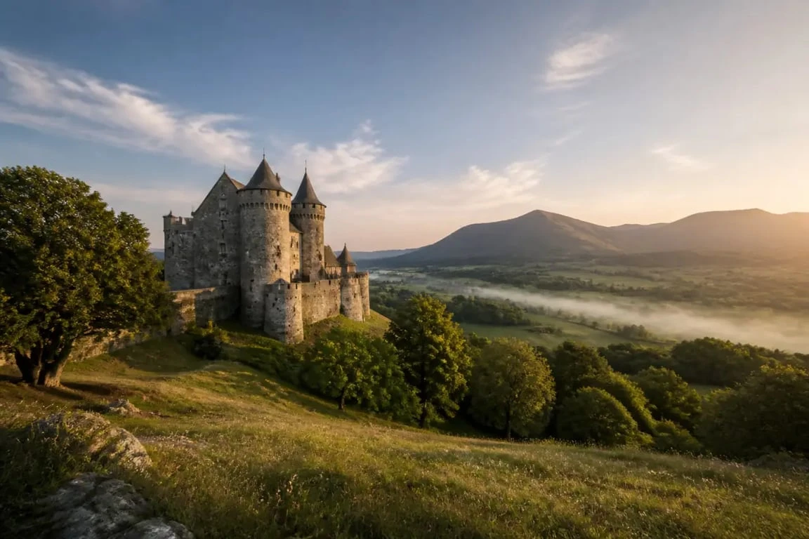 Week end chateau auvergne : château de pierre au cœur des paysages volcaniques d’Auvergne
