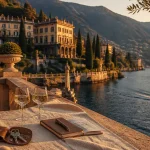 Voyage luxe Italie : terrasse au Lac de Côme, palace et vue lac