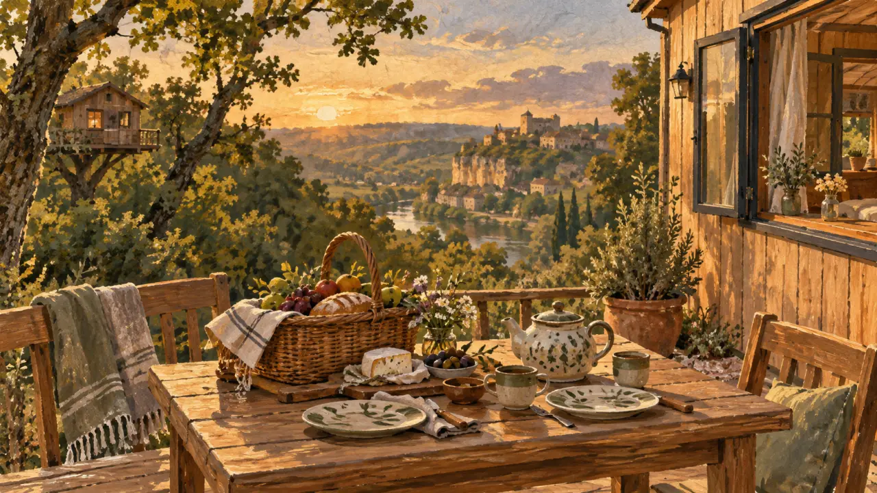 Autres hébergements à Dordogne Périgord : tiny house au vert, terrasse bois