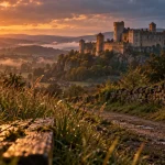 Chateau allier : forteresse médiévale de Billy en brume