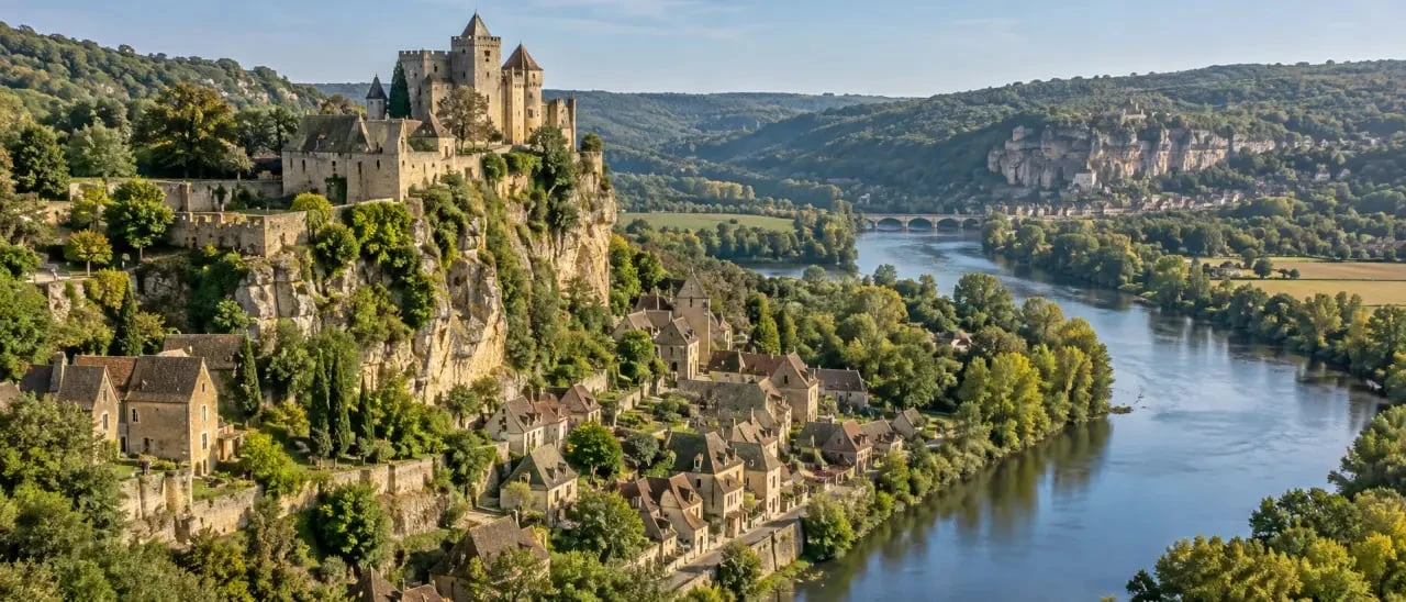 Château des Visiteurs en Dordogne, le château de Beynac dominant la vallée