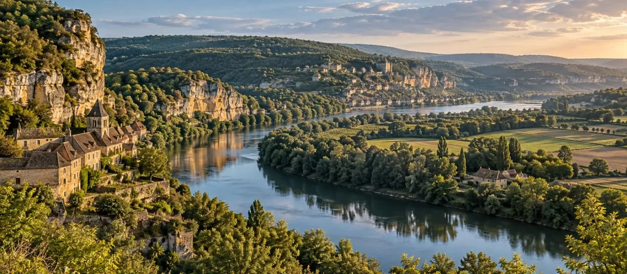 Visites en Périgord dans la vallée de la Dordogne entre villages et falaises