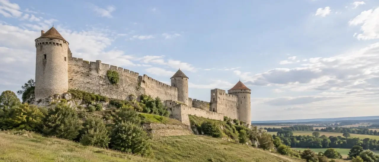 Château Allier : vue de la forteresse médiévale de Billy