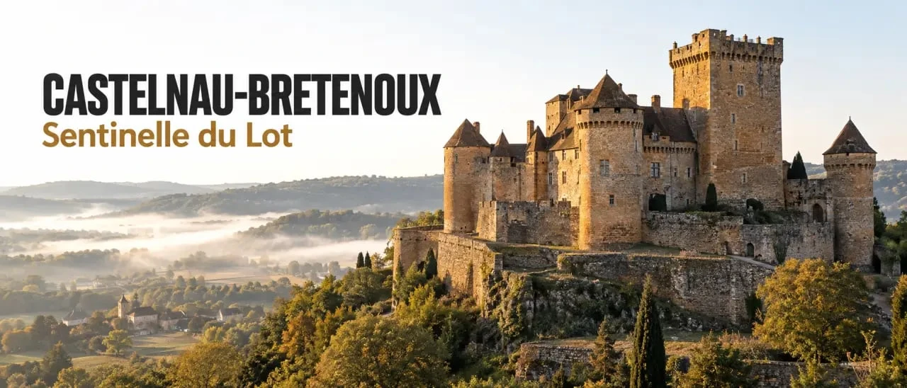 Château de Castelnau-Bretenoux parmi les plus beaux châteaux du Lot, dominant les vallées avec ses tours fortifiées