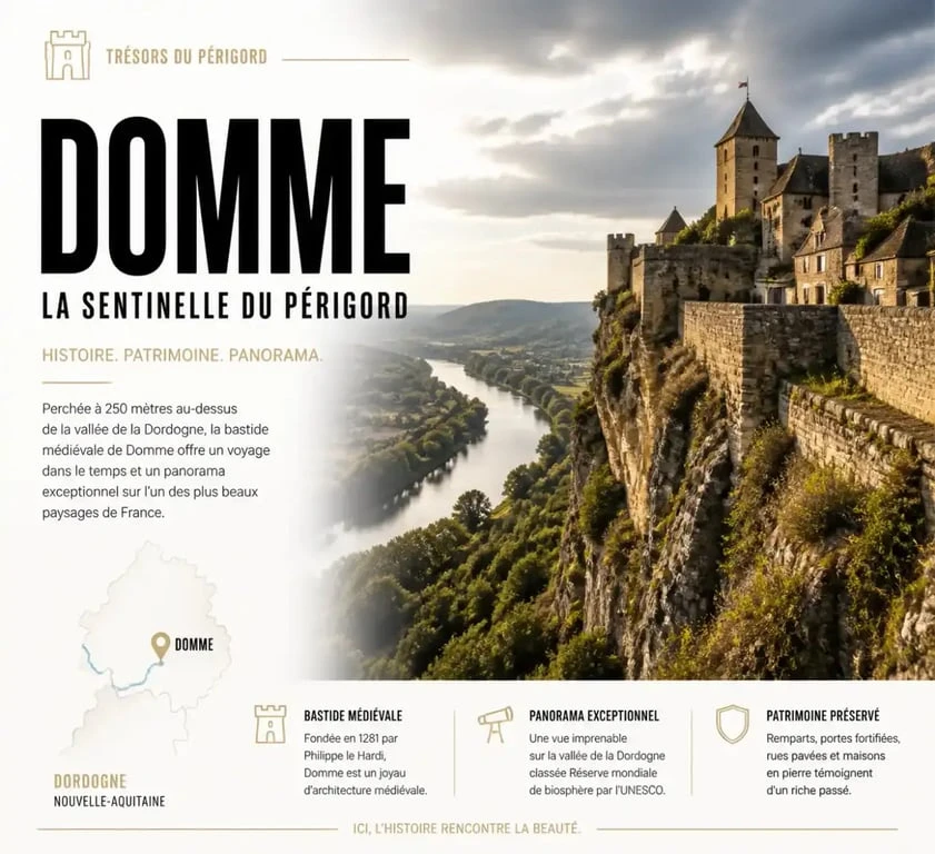 Le château de Beynac, l'un des plus beaux châteaux de Dordogne, perché sur sa falaise.
