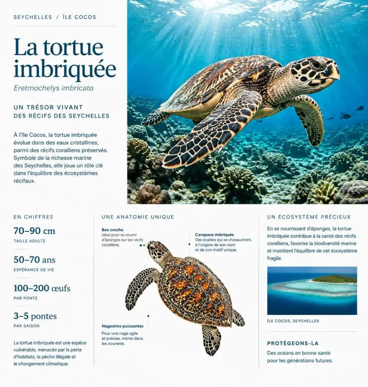 Nager avec les géants marins lors d'un séjour aux Seychelles : observation d'une tortue marine à l'île Cocos