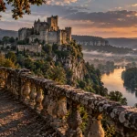 Les plus beaux châteaux de Dordogne : château de Beynac au-dessus de la Dordogne.