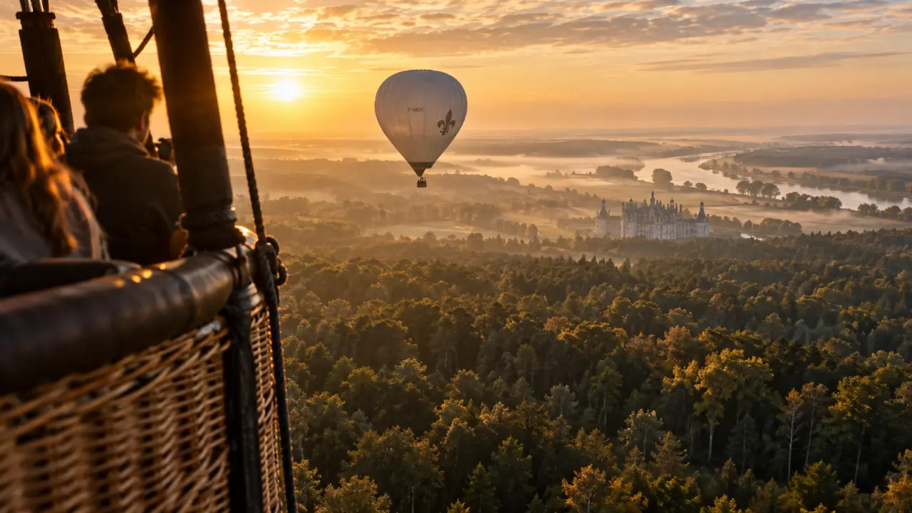Montgolfiere chambord vue depuis la nacelle