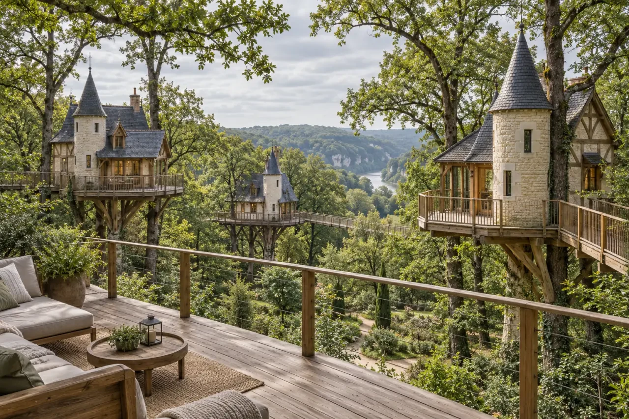 Château dans les arbres Dordogne au cœur d’un parc arboré du Périgord