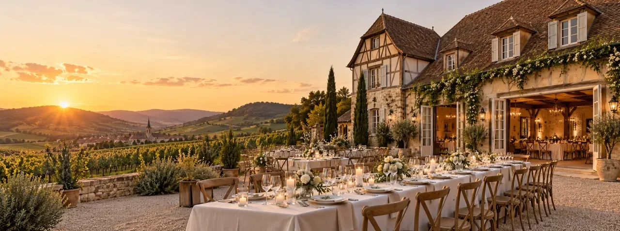 Lieu de mariage en Alsace entre domaine de caractère et vignoble