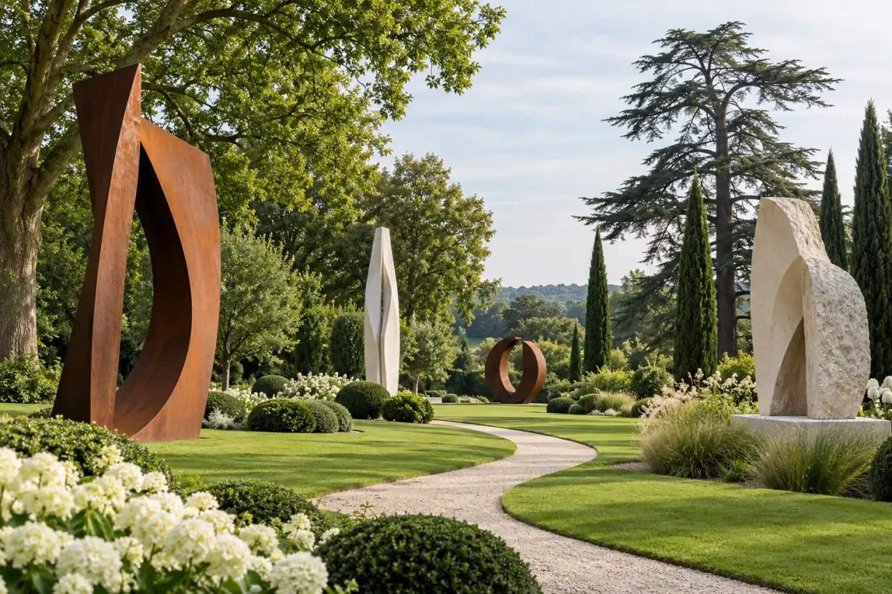 Jardins à visiter autour de Rouen : sculptures et paysage à Bois-Guilbert